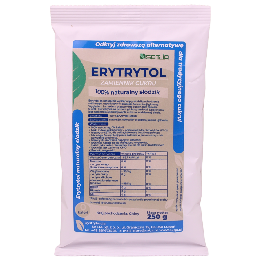 erytrytol 250 g słodzik naturalny zamiennik cukru 0 kalorii